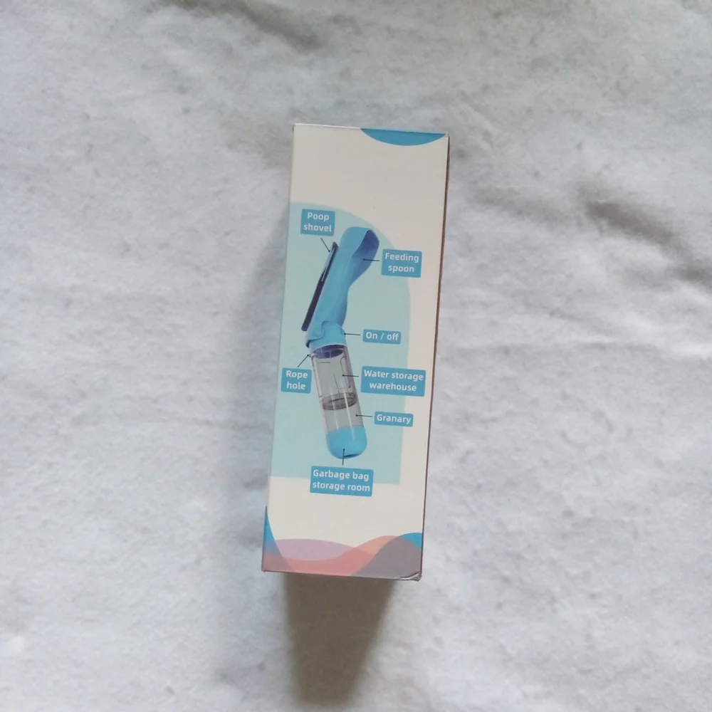 Portable 2 in 1 pet water bottle
